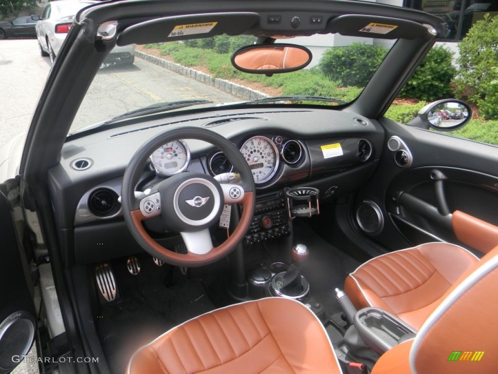 2007 Cooper S Convertible Sidewalk Edition - Sparkling Silver Metallic / Lounge Malt Brown photo #6