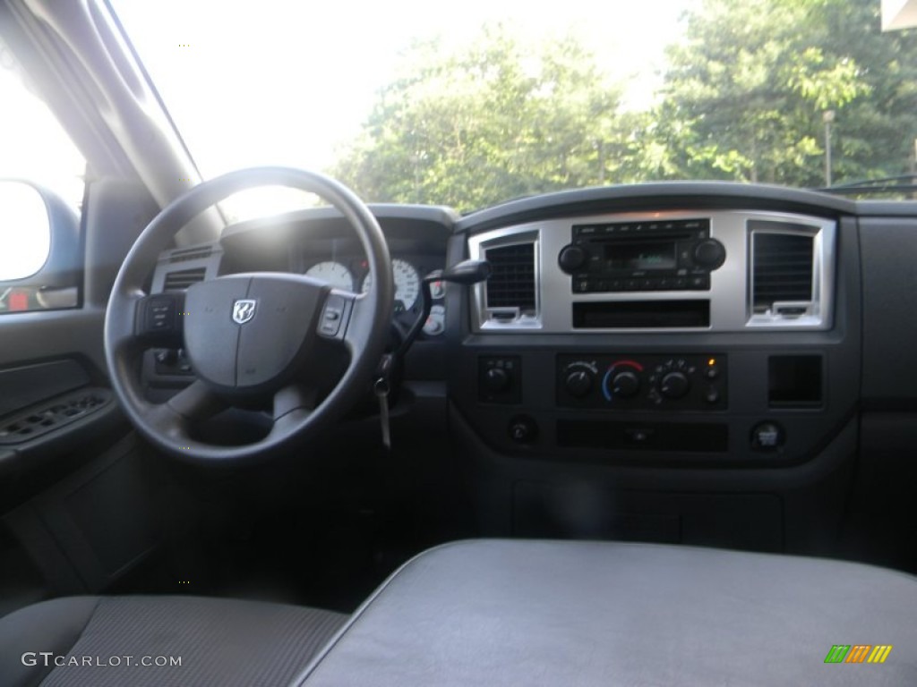 2008 Ram 1500 Big Horn Edition Quad Cab 4x4 - Cool Vanilla White / Medium Slate Gray photo #11