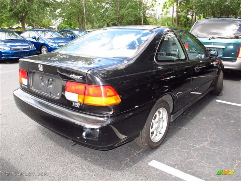 Black Pearl Metallic 1997 Honda Civic HX Coupe Exterior Photo #66586948