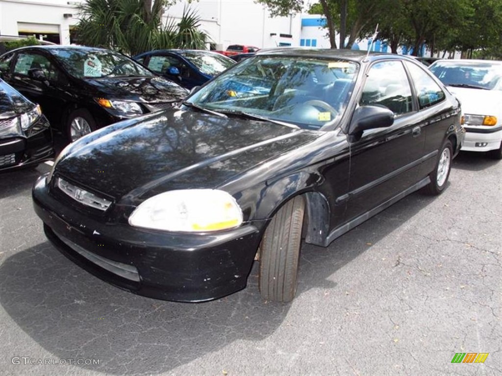 1997 Civic HX Coupe - Black Pearl Metallic / Gray photo #4