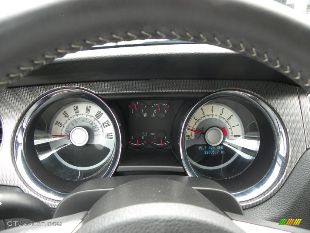 2010 Ford Mustang GT Premium Convertible Gauges Photo #66588015