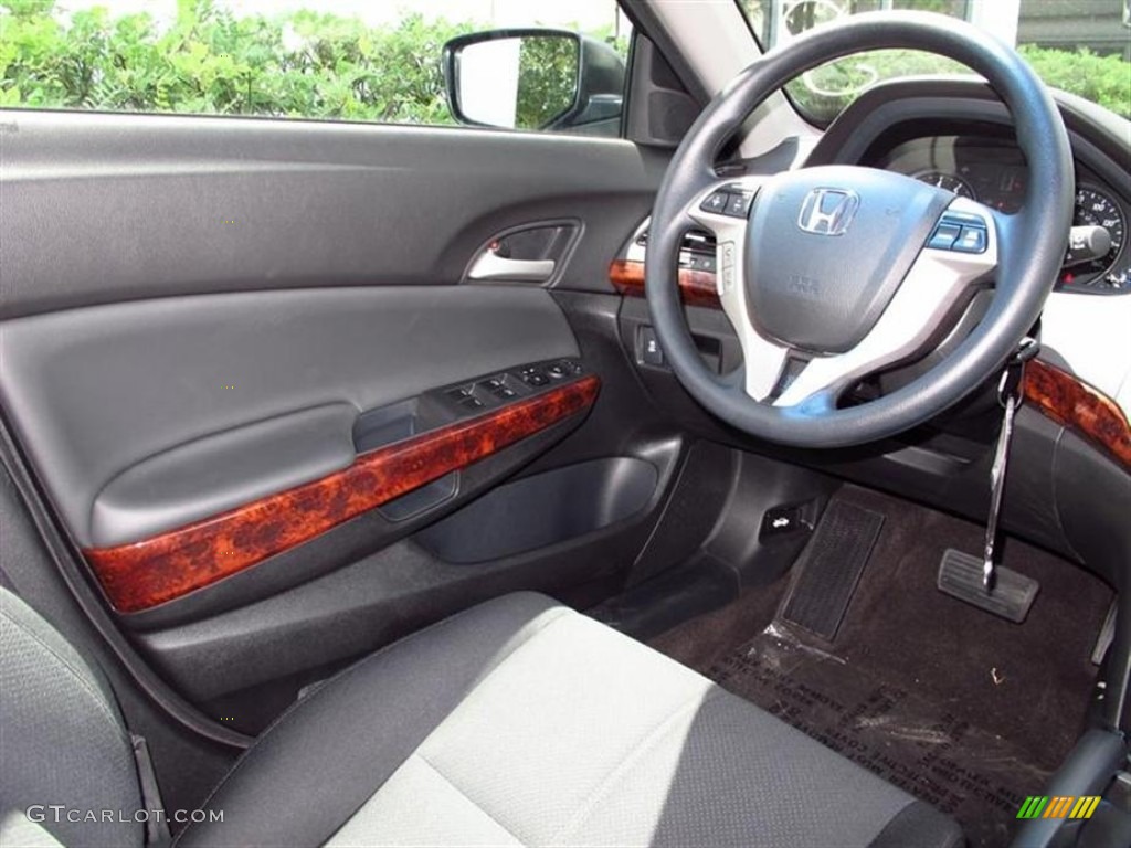 2012 Honda Accord Crosstour EX Black Steering Wheel Photo #66588043