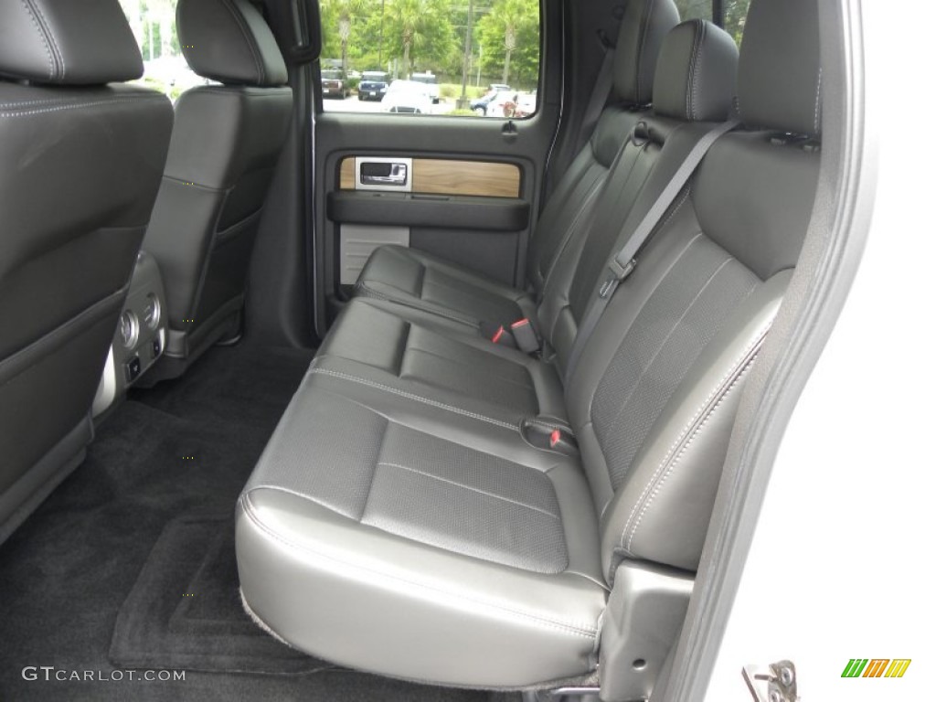 Black Interior 2011 Ford F150 Lariat SuperCrew 4x4 Photo #66588075