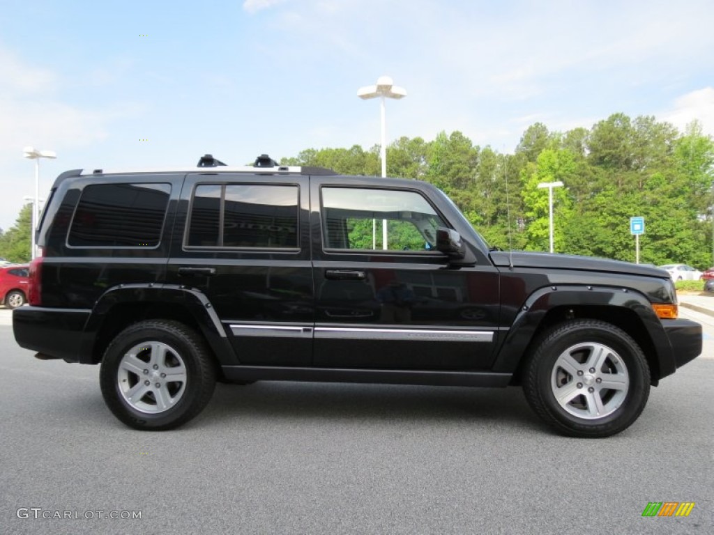 Brilliant Black Crystal Pearl 2009 Jeep Commander Limited 4x4 Exterior Photo #66588489