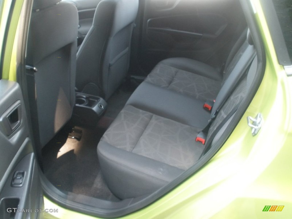 2011 Fiesta SES Hatchback - Lime Squeeze Metallic / Charcoal Black/Blue Cloth photo #17