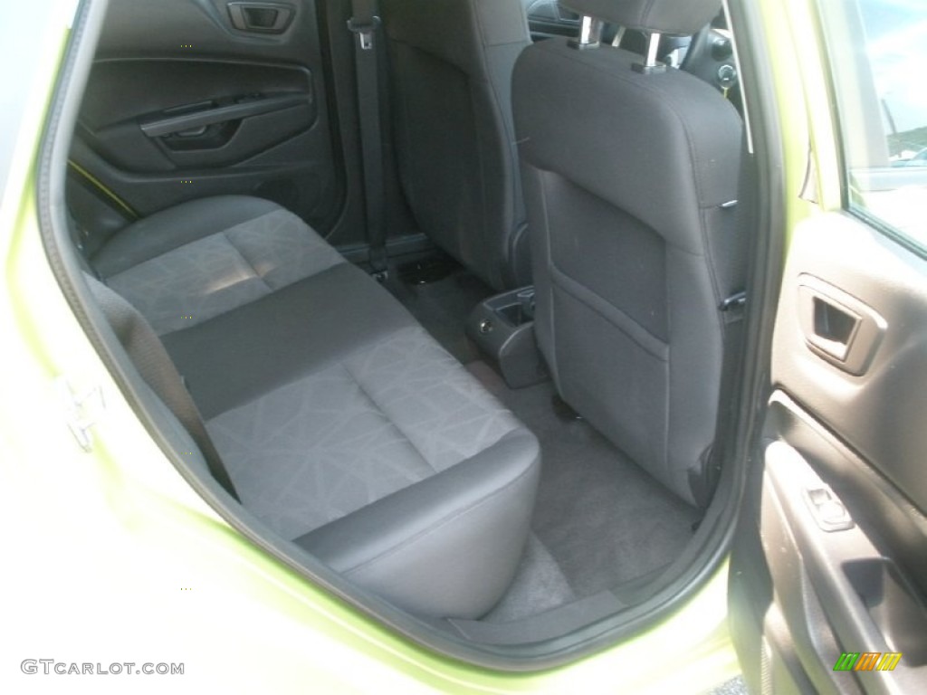 2011 Fiesta SES Hatchback - Lime Squeeze Metallic / Charcoal Black/Blue Cloth photo #21