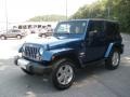 2010 Deep Water Blue Pearl Jeep Wrangler Sahara 4x4  photo #11