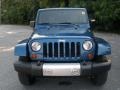 2010 Deep Water Blue Pearl Jeep Wrangler Sahara 4x4  photo #12