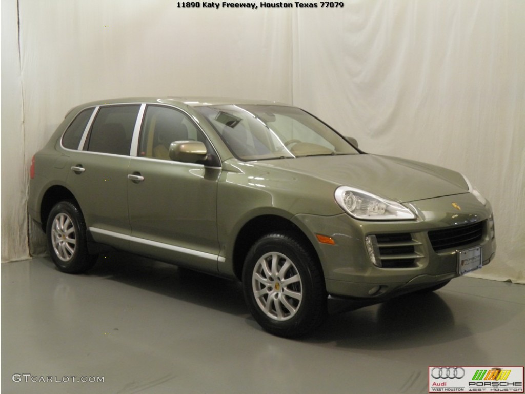 2008 Cayenne Tiptronic - Olive Green Metallic / Havanna/Sand Beige photo #3