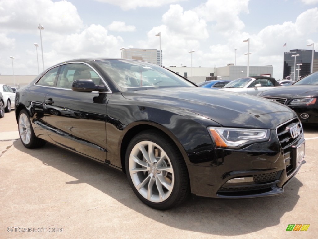 2013 A5 2.0T quattro Coupe - Phantom Black Pearl Effect / Velvet Beige/Moor Brown photo #1