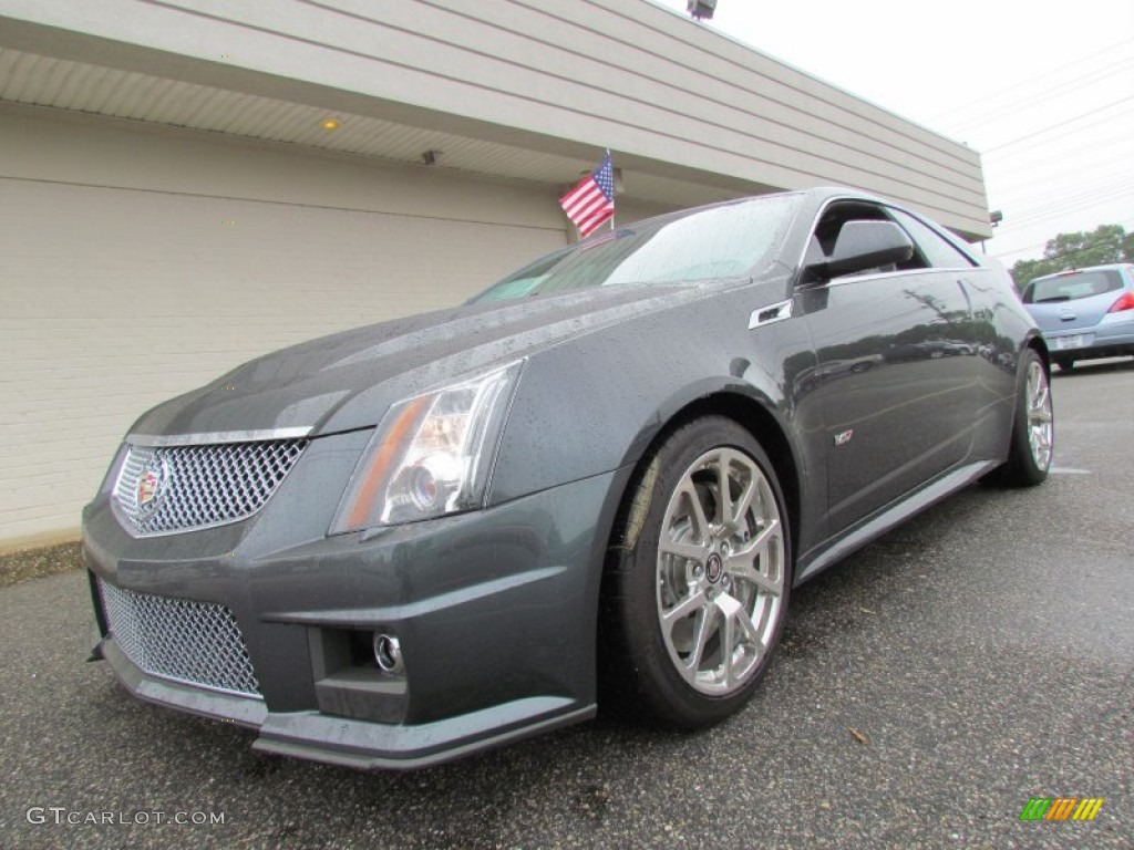 2012 CTS -V Coupe - Thunder Gray ChromaFlair / Light Titanium/Ebony photo #1