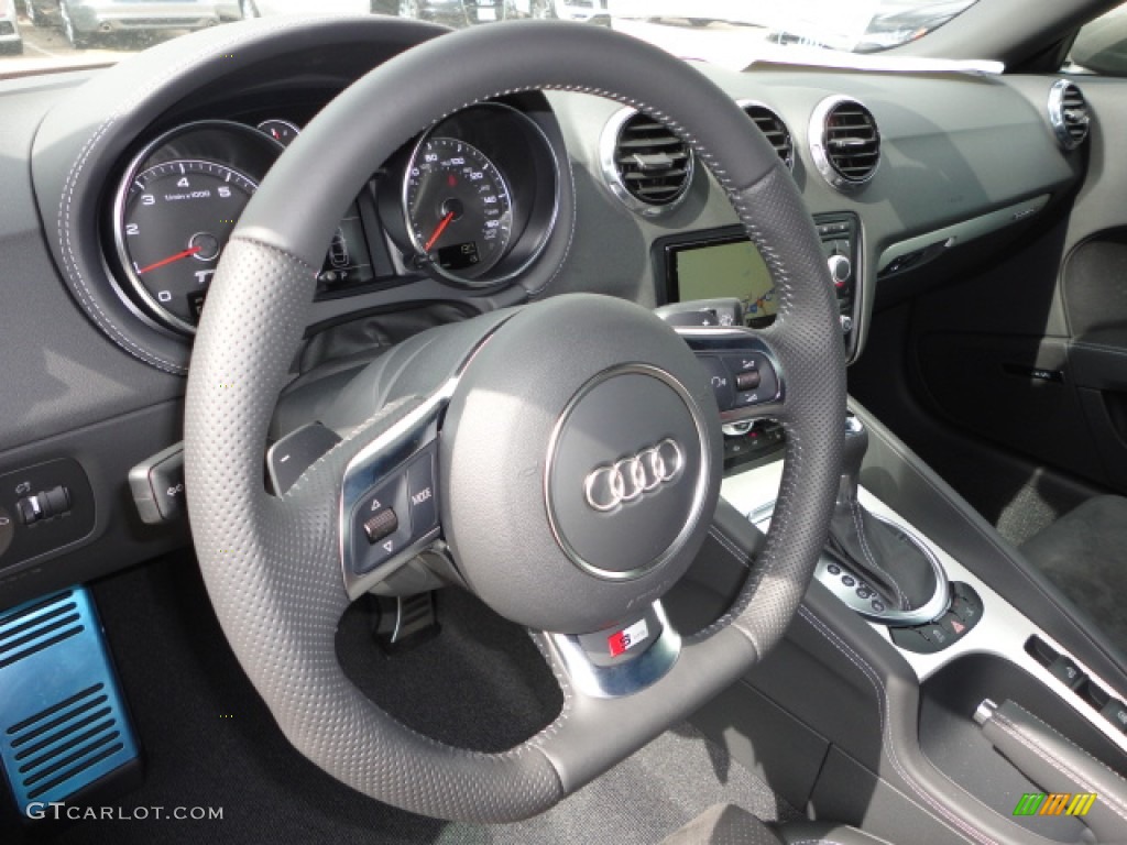 2012 Audi TT 2.0T quattro Roadster Black Steering Wheel Photo #66593785