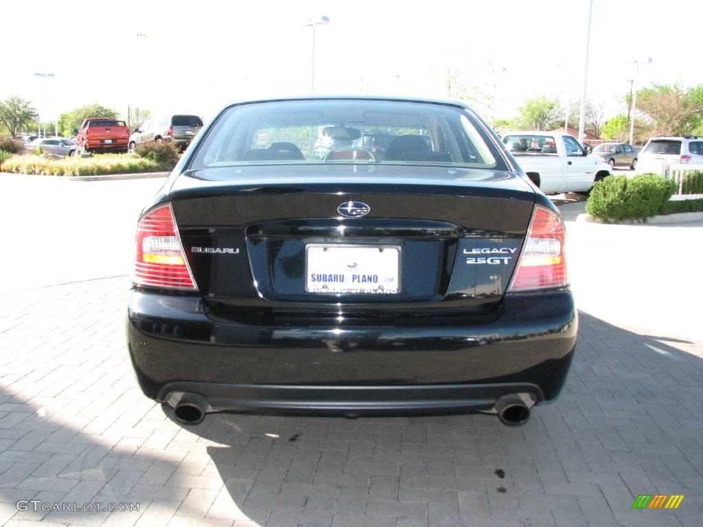 2005 Legacy 2.5 GT Sedan - Obsidian Black Pearl / Charcoal Tweed Cloth photo #6