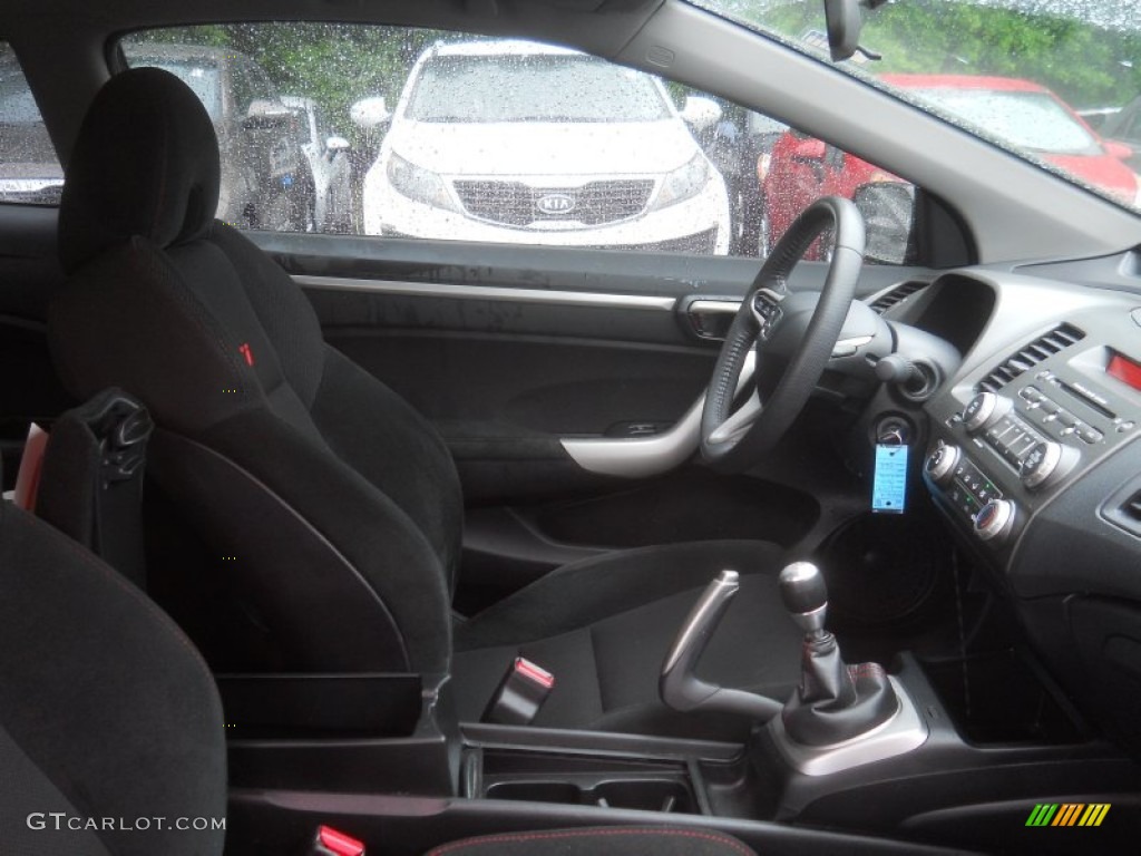 Black Interior 2009 Honda Civic Si Coupe Photo #66596818