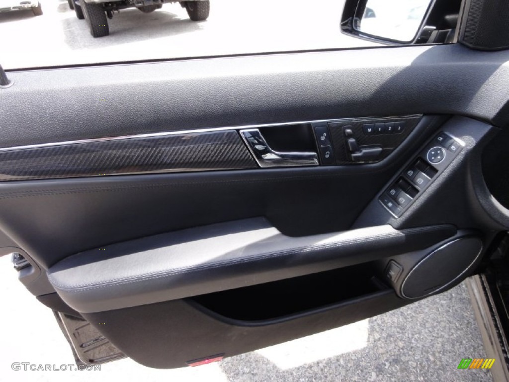 2011 Mercedes-Benz C 63 AMG Black Door Panel Photo #66597073