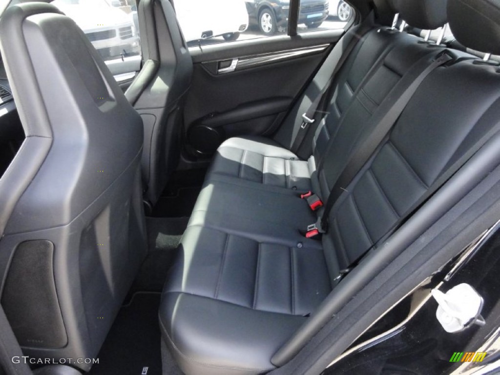 Black Interior 2011 Mercedes-Benz C 63 AMG Photo #66597202