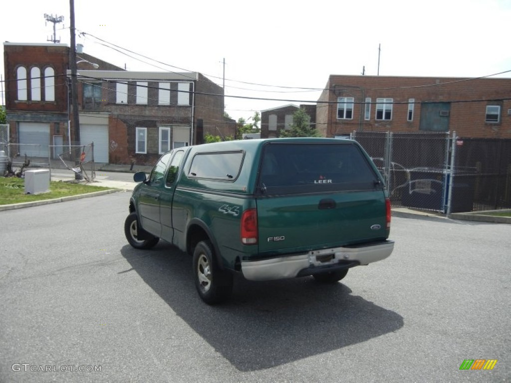 2000 F150 XL Extended Cab 4x4 - Amazon Green Metallic / Medium Graphite photo #6
