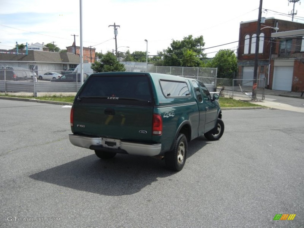 2000 F150 XL Extended Cab 4x4 - Amazon Green Metallic / Medium Graphite photo #33