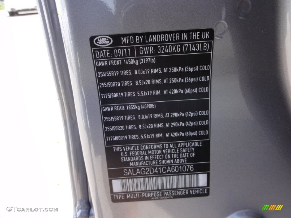 2012 LR4 HSE - Orkney Grey Metallic / Ebony photo #112