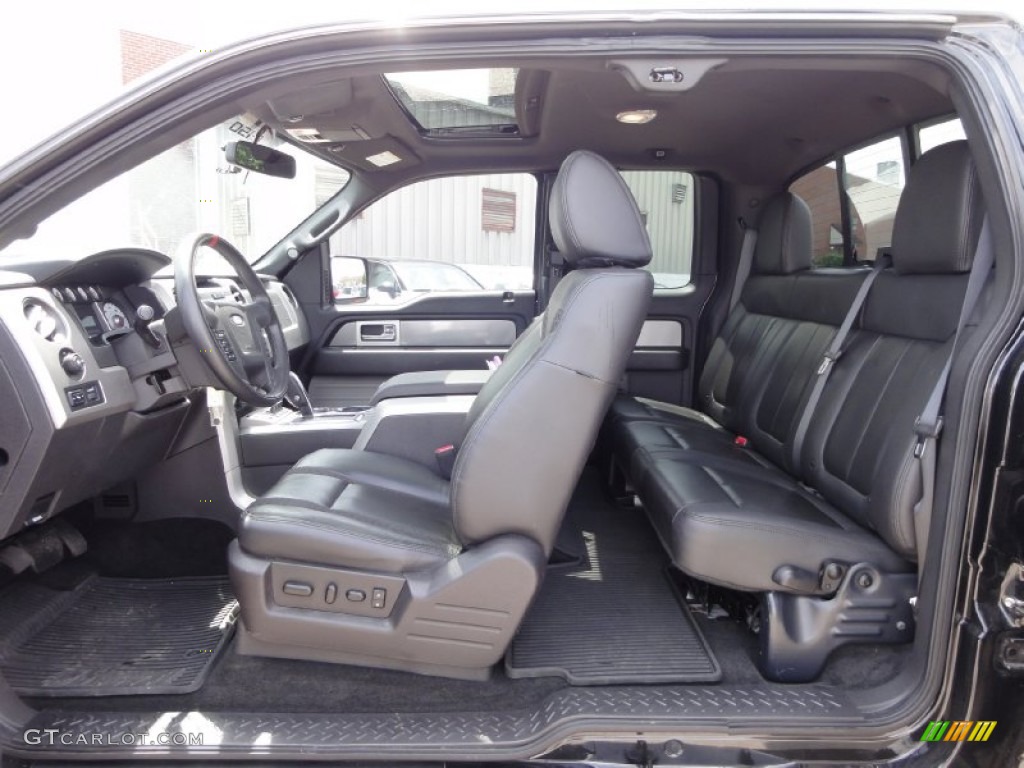 Black Interior 2010 Ford F150 SVT Raptor SuperCab 4x4 Photo #66599084