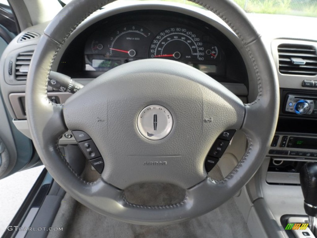 2003 Lincoln LS V8 Dark Ash/Medium Ash Steering Wheel Photo #66601067