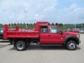 Vermillion Red 2012 Ford F550 Super Duty XL Supercab 4x4 Dump Truck Exterior