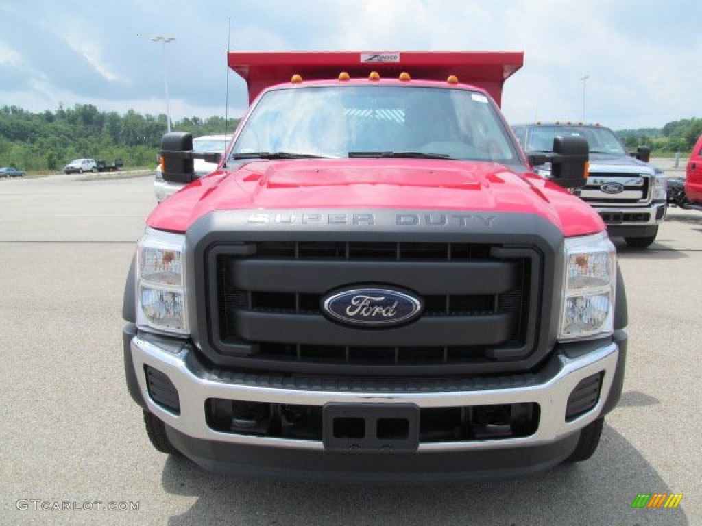 Vermillion Red 2012 Ford F550 Super Duty XL Supercab 4x4 Dump Truck Exterior Photo #66601477