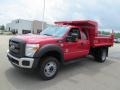 2012 Vermillion Red Ford F550 Super Duty XL Supercab 4x4 Dump Truck  photo #6