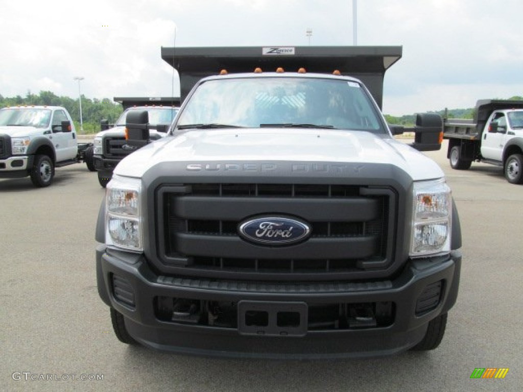 2012 F450 Super Duty XL Regular Cab 4x4 Dump Truck - Oxford White / Steel photo #6