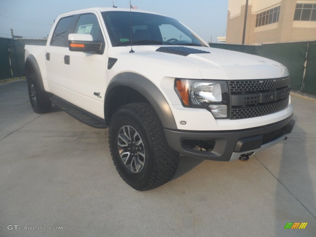 2012 F150 SVT Raptor SuperCrew 4x4 - Oxford White / Raptor Black Leather/Cloth photo #1