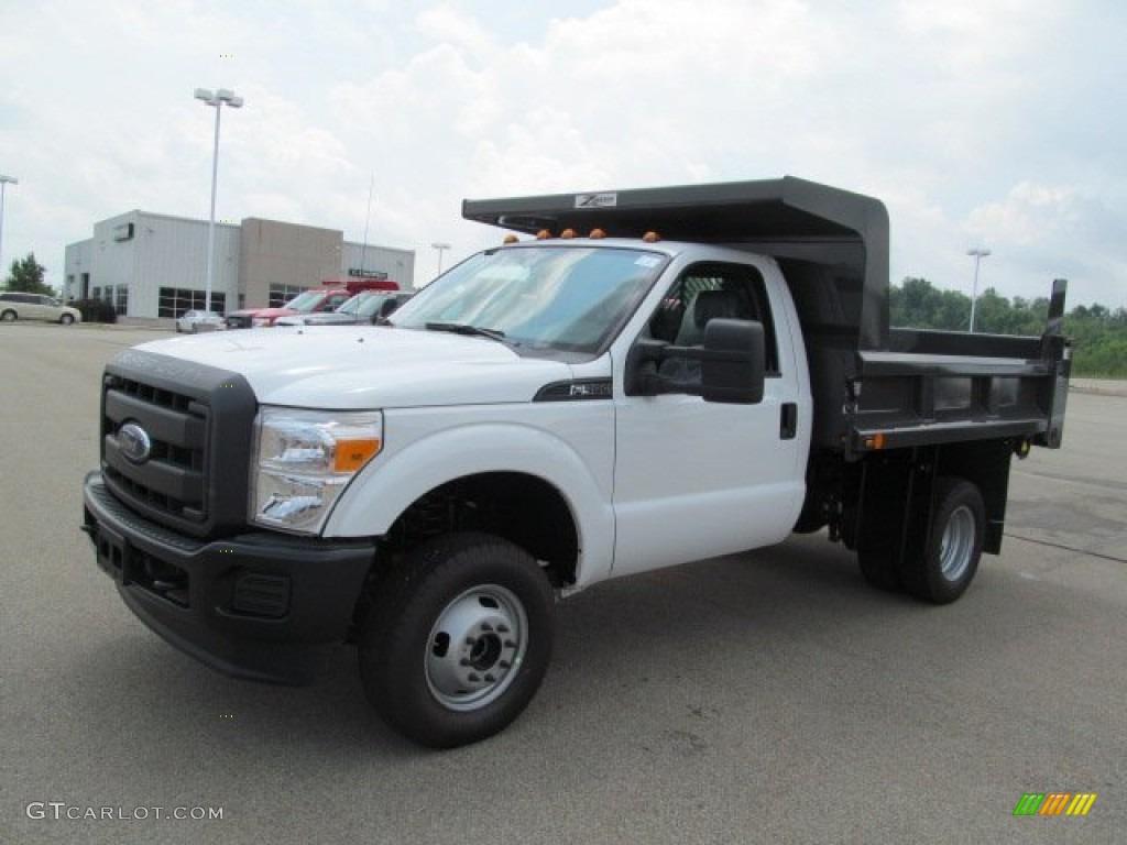 Oxford White 2012 Ford F350 Super Duty XL Regular Cab 4x4 Dump Truck Exterior Photo #66601855