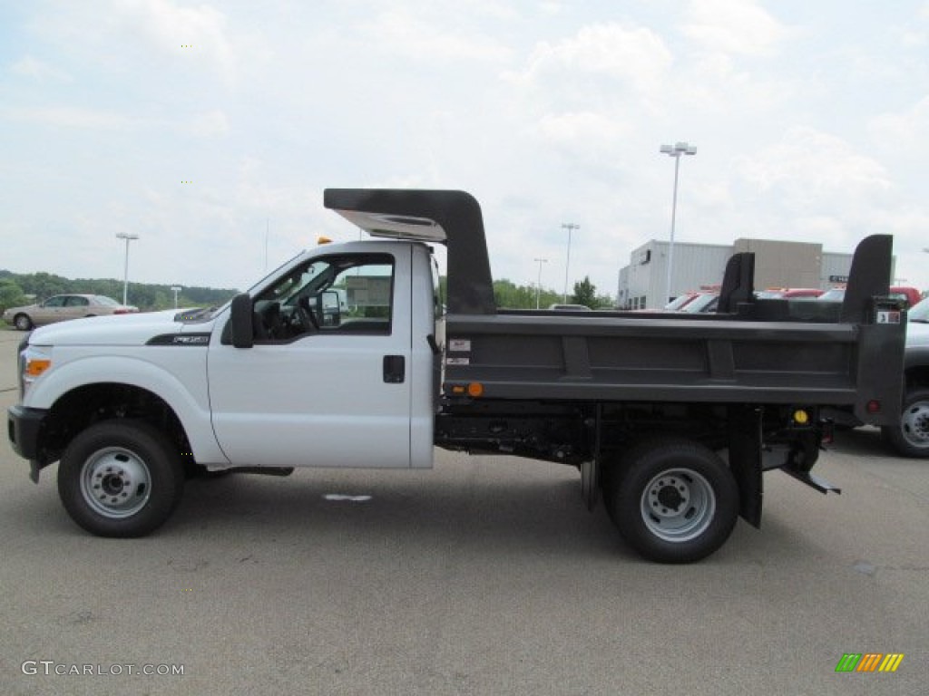 2012 F350 Super Duty XL Regular Cab 4x4 Dump Truck - Oxford White / Steel photo #7