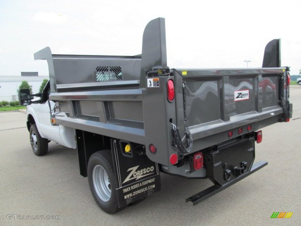 2012 F350 Super Duty XL Regular Cab 4x4 Dump Truck - Oxford White / Steel photo #9