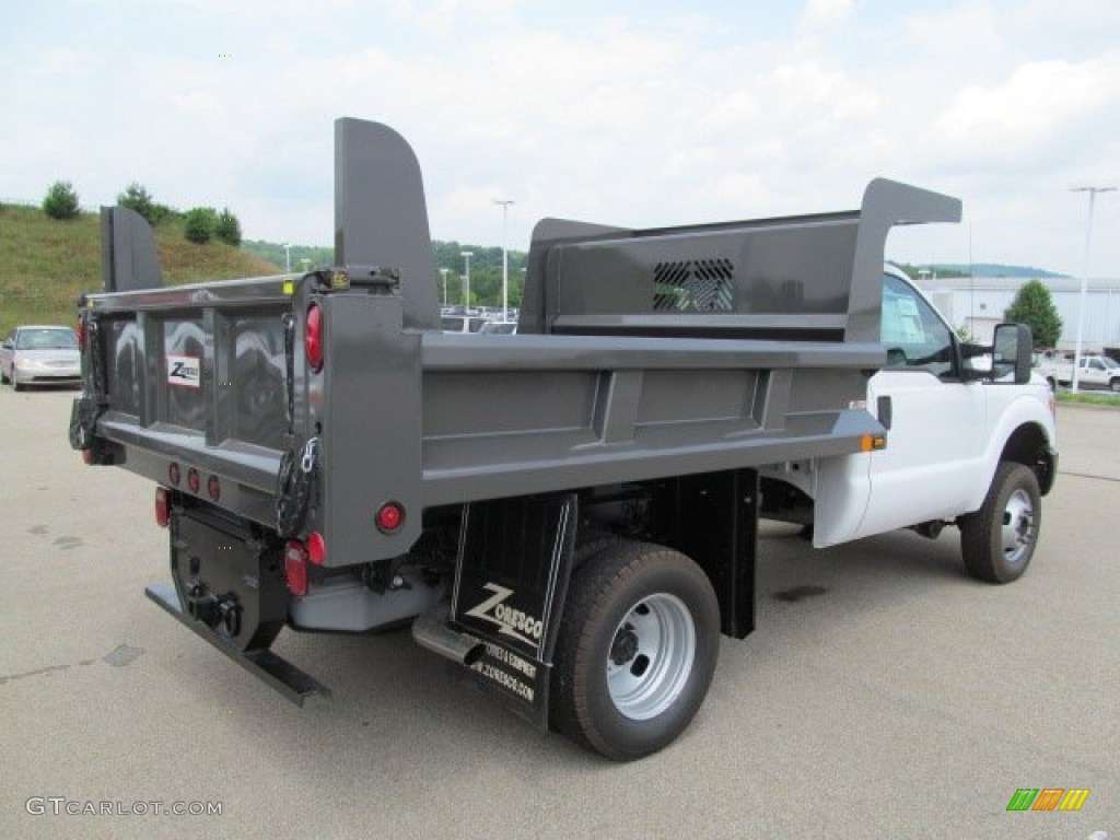 2012 F350 Super Duty XL Regular Cab 4x4 Dump Truck - Oxford White / Steel photo #11