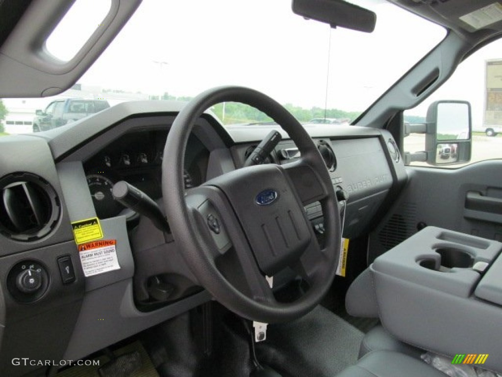 2012 F350 Super Duty XL Regular Cab 4x4 Dump Truck - Oxford White / Steel photo #13