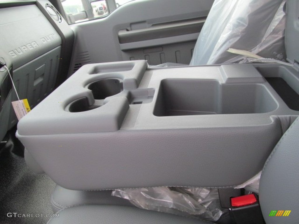 2012 F350 Super Duty XL Regular Cab 4x4 Dump Truck - Oxford White / Steel photo #17