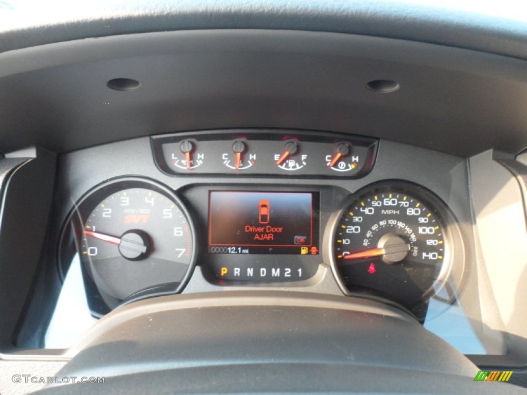 2012 Ford F150 SVT Raptor SuperCrew 4x4 Gauges Photo #66602071
