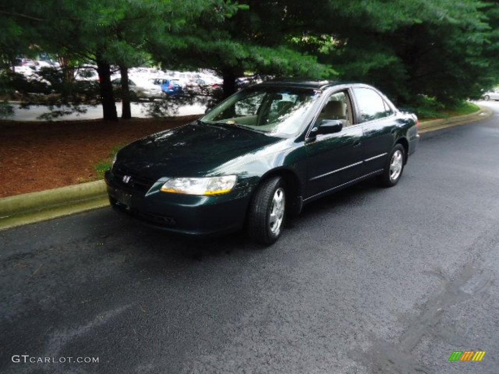 1999 Accord EX Sedan - Dark Emerald Pearl / Ivory photo #3