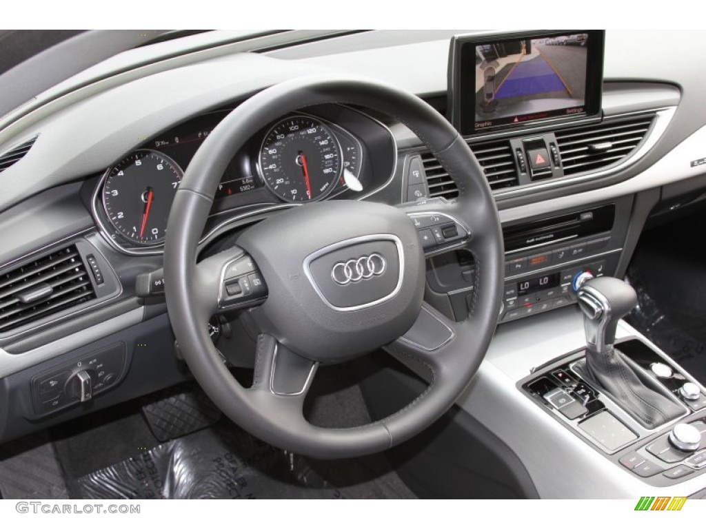 2012 Audi A7 3.0T quattro Premium Black Dashboard Photo #66603222