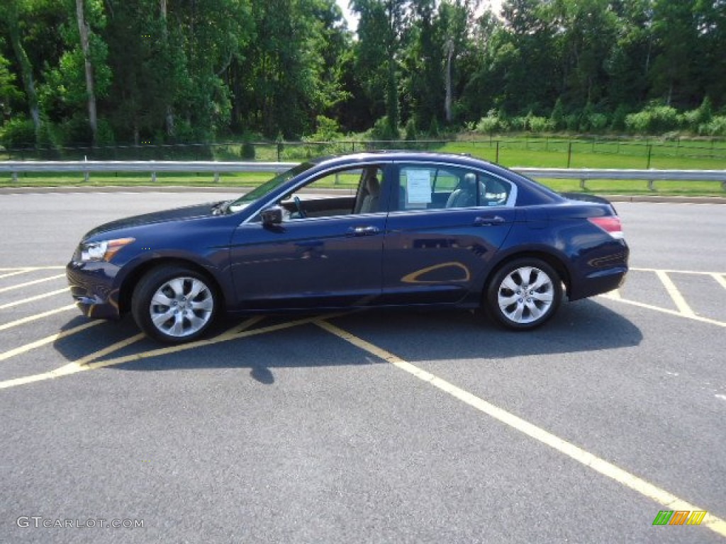 2009 Accord EX-L Sedan - Royal Blue Pearl / Black photo #4