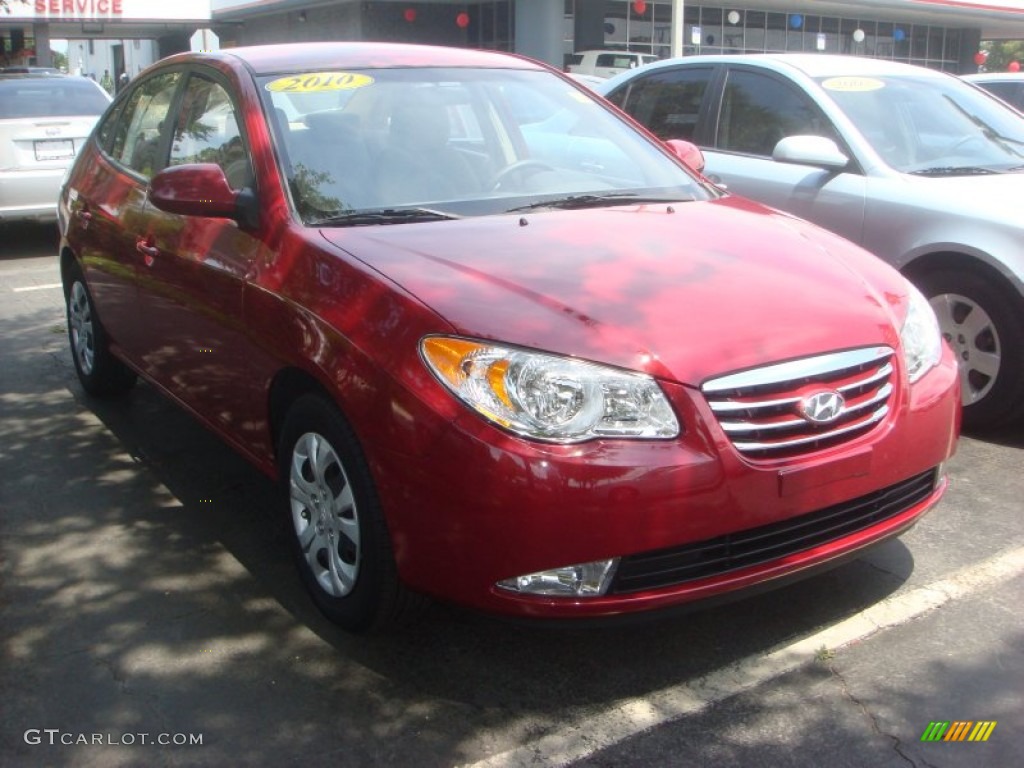 2010 Elantra GLS - Apple Red Pearl / Beige photo #1