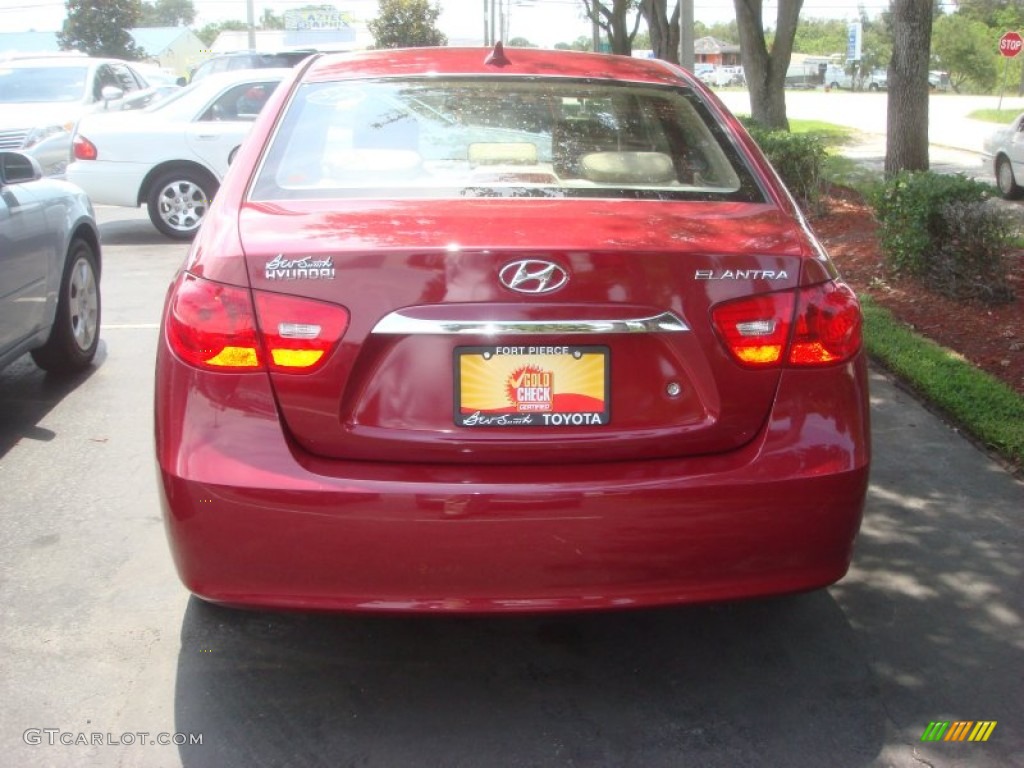 2010 Elantra GLS - Apple Red Pearl / Beige photo #6