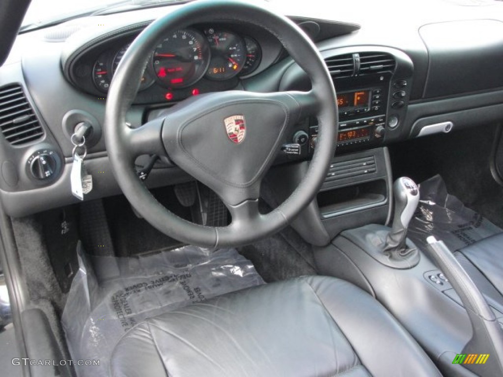 2003 Porsche 911 Turbo Coupe Black Dashboard Photo #66608369
