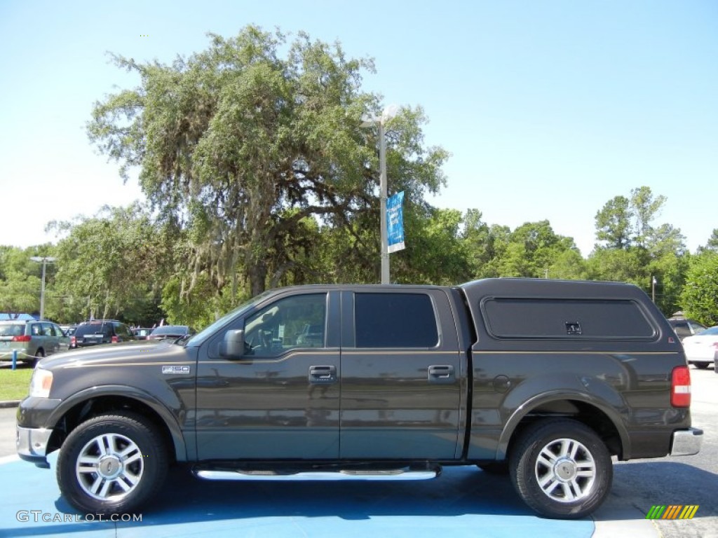 2005 F150 Lariat SuperCrew - Dark Stone Metallic / Tan photo #2