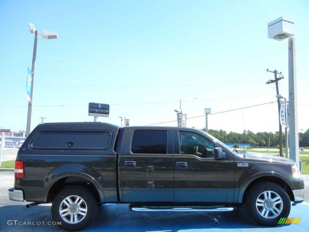2005 F150 Lariat SuperCrew - Dark Stone Metallic / Tan photo #6
