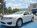 2012 White Suede Ford Fusion S  photo #1