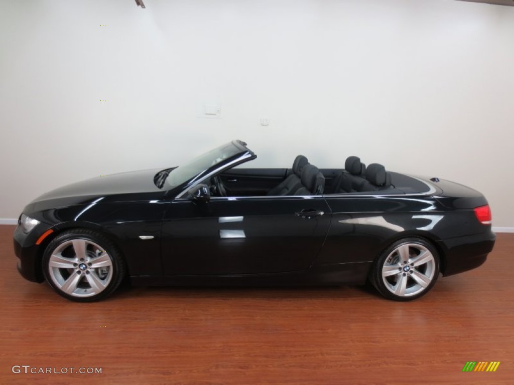 2009 3 Series 335i Convertible - Black Sapphire Metallic / Black photo #4