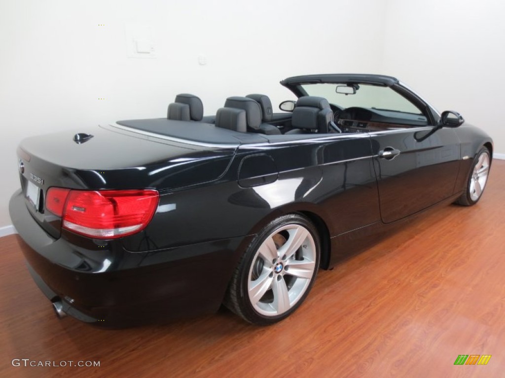 2009 3 Series 335i Convertible - Black Sapphire Metallic / Black photo #5