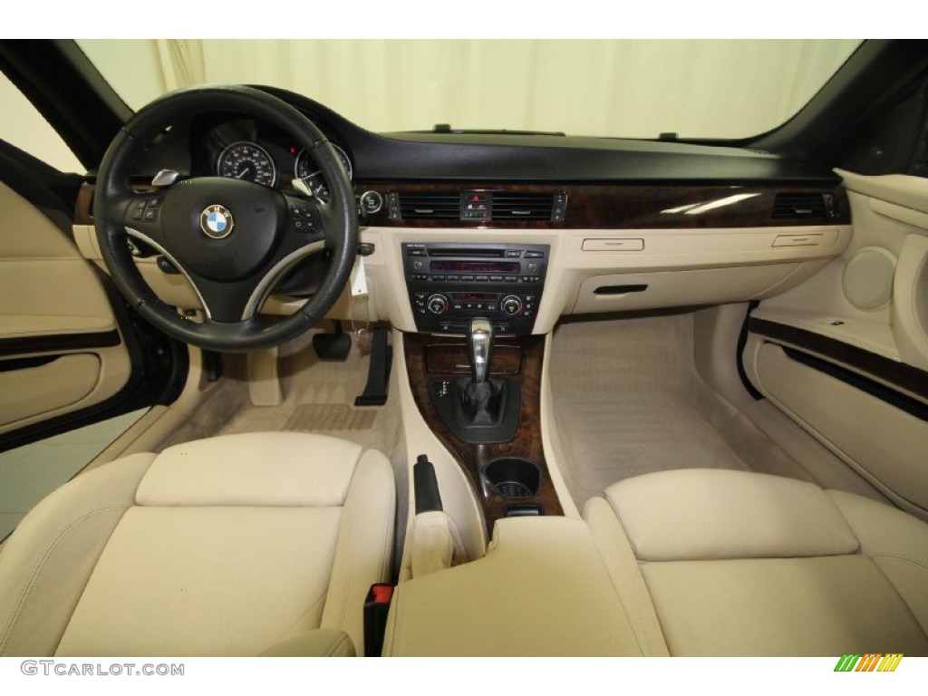2009 BMW 3 Series 335i Convertible Cream Beige Dakota Leather Dashboard Photo #66612991