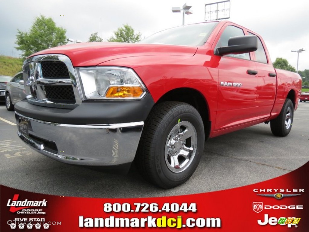 2012 Ram 1500 ST Quad Cab - Flame Red / Dark Slate Gray/Medium Graystone photo #1